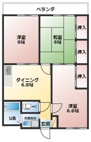 タウンハイツ建昌の間取り画像