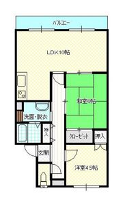 オダケハイツの間取り画像