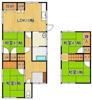 服巻貸家の間取り画像