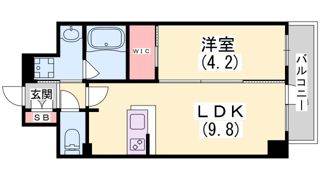 クリエイトビュー三宮磯上公園の間取り画像