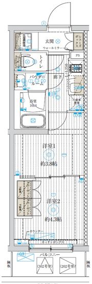 GENOVIA世田谷桜の間取り画像