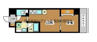 JUTOWERFRONT亀沢の間取り画像
