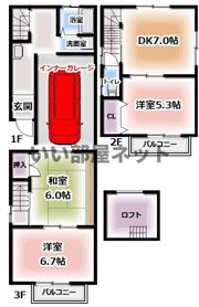 堀溝3丁目貸家の間取り画像