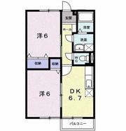 フラワーヒルズ Bの間取り画像