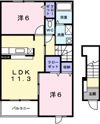 アプリコット Aの間取り画像