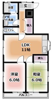 フラワーハイツの間取り画像