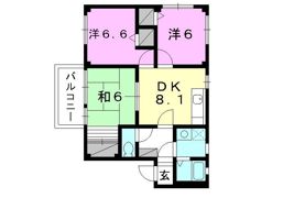 ボヌール古三津A棟の間取り画像