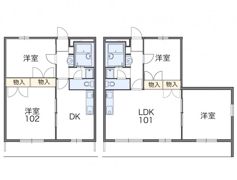 レオパレス鹿子木AREAⅠの間取り画像