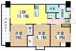 フローラ菜園場の間取り画像