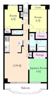 ファインドエル2新宿の間取り画像