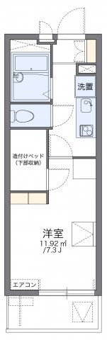 レオパレスリバーパーク菅原の間取り画像