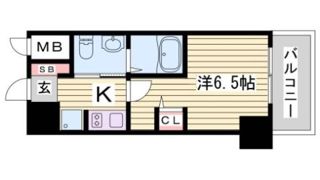 エステムプラザ神戸三宮ルクシアの間取り画像