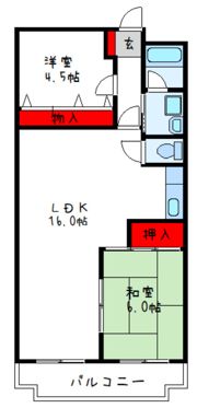 エクセランス福田の間取り画像