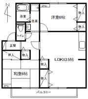 プレステージ芦屋D棟の間取り画像