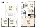 高取北借家戸建の間取り画像