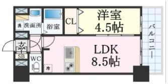 プレサンス新神戸駅前の間取り画像