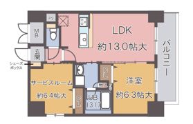 ラルジュルーセントオーデン難波の間取り画像