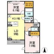 ルリアン小田原の間取り画像