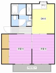 クローバーCの間取り画像