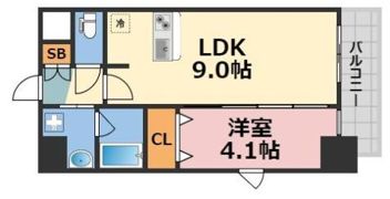 gm難波ウエストD.C.の間取り画像