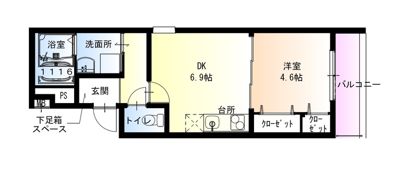 フジパレス豊里中央公園南3番館の間取り画像