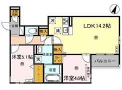 サンパティーク住吉の間取り画像