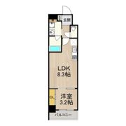 フロンティアタワー九条Ⅱの間取り画像