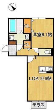 イオメール折尾 A棟の間取り画像