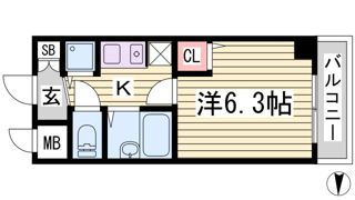 ロイヤルヒル神戸三ノ宮の間取り画像