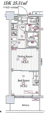 ガーラ・プレシャス四ツ木の間取り画像