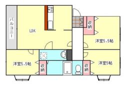 サンライフフジワラの間取り画像