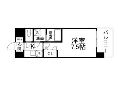 レジュールアッシュ神戸湊川公園の間取り画像