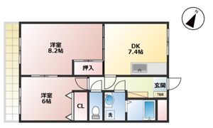 スカイハウスフジⅠの間取り画像