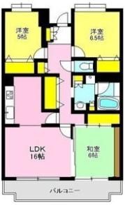 パークヒルズ・ツルベB棟の間取り画像