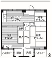 ビレッジハウス向ヶ丘1号棟の間取り画像