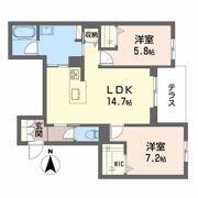 シャーメゾン 二口 パナⅩⅠの間取り画像