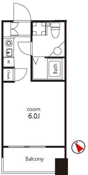 クレジデンス神谷町の間取り画像