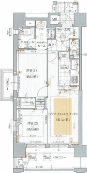 エステムコート京橋セレブIポーラスターの間取り画像