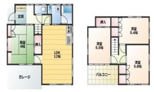 小金井市梶野町4丁目貸家の間取り画像