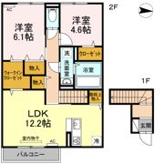 D-room喜多川 B棟の間取り画像