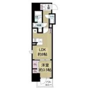 レジュールアッシュ谷町四丁目グランクラスの間取り画像