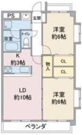 レージュ桔梗平の間取り画像