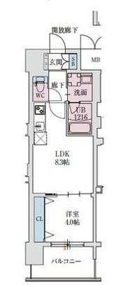 スプランディッドあびこ駅前の間取り画像