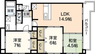 コーポラス古市の間取り画像