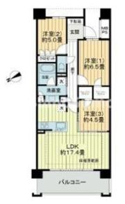 ライオンズ芦屋グランフォートの間取り画像