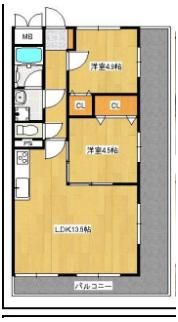 芦屋サウスマンションの間取り画像