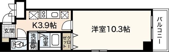 ウイング十日市の間取り画像