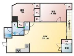 クリエール三津屋の間取り画像