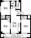 川原マンションの間取り画像