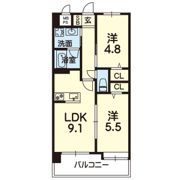 mon reve京町の間取り画像